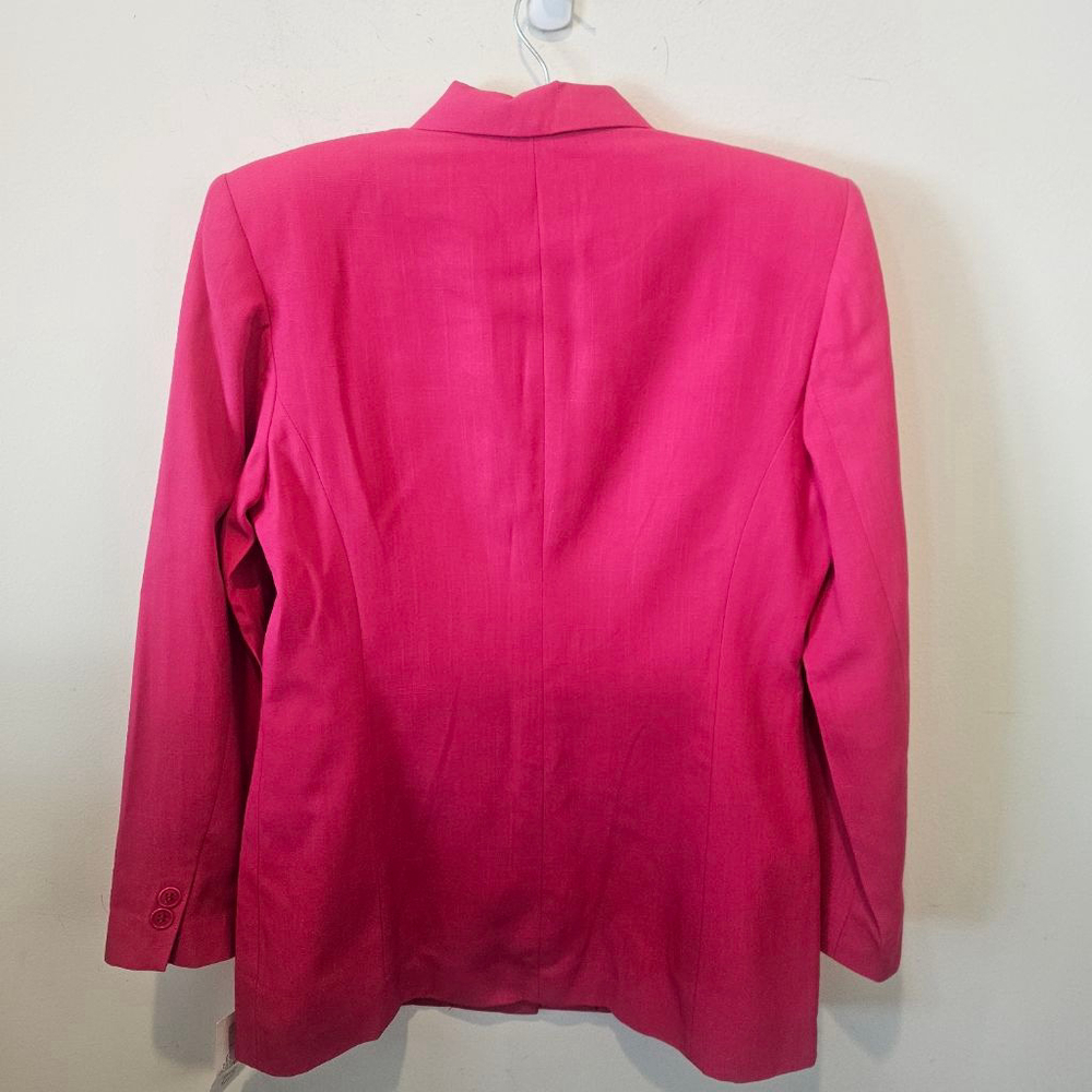Women's Oleg Cassini NWT Vibrant Pink Blazer Jacket Size 8 - Picture 7 of 10